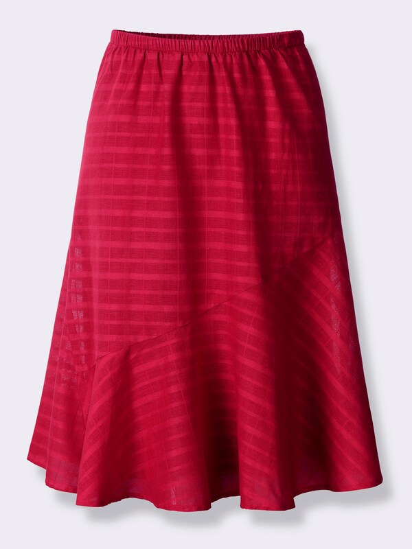 Patrizia Dini By Heine Comfortrok Met Structuurstrepen Rood