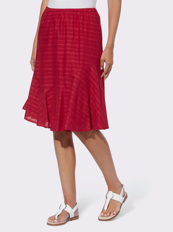 patrizia dini by heine Comfortrok met structuurstrepen rood