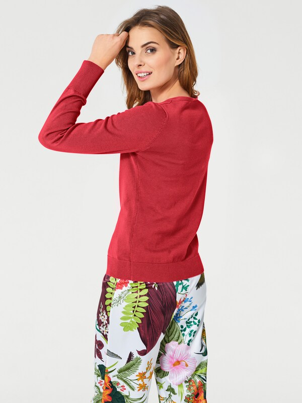 Patrizia Dini By Heine Fijn Gebreid Vest In Cardiganstijl Koraal