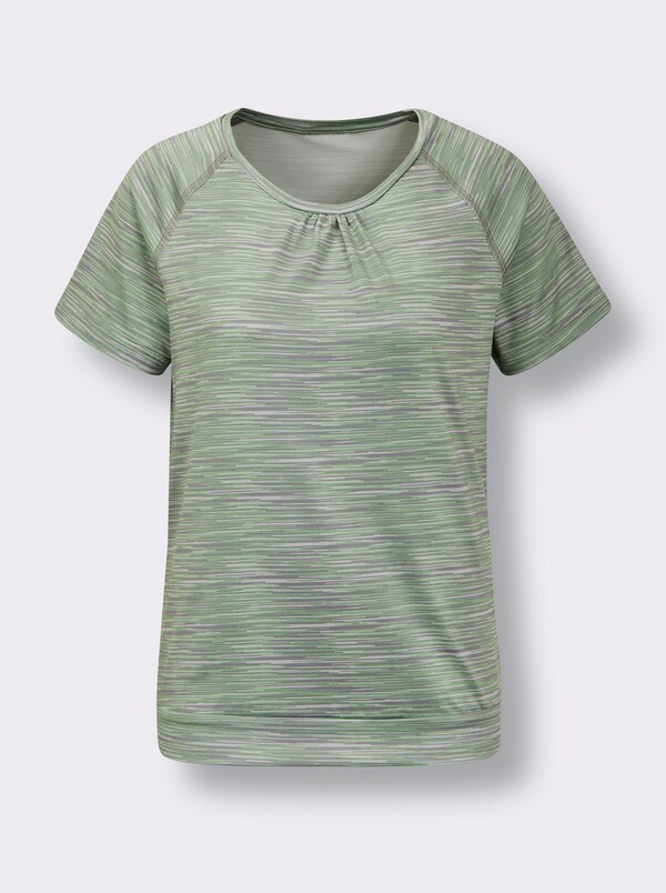 Patrizia Dini By Heine Functioneel Shirt Met Rimpelingen Appelgroen Gemêleerd