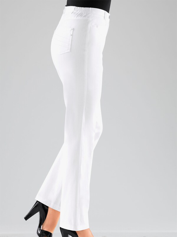 Patrizia Dini By Heine Functionele Broek Vuilafstotend En Kreukarm Wit