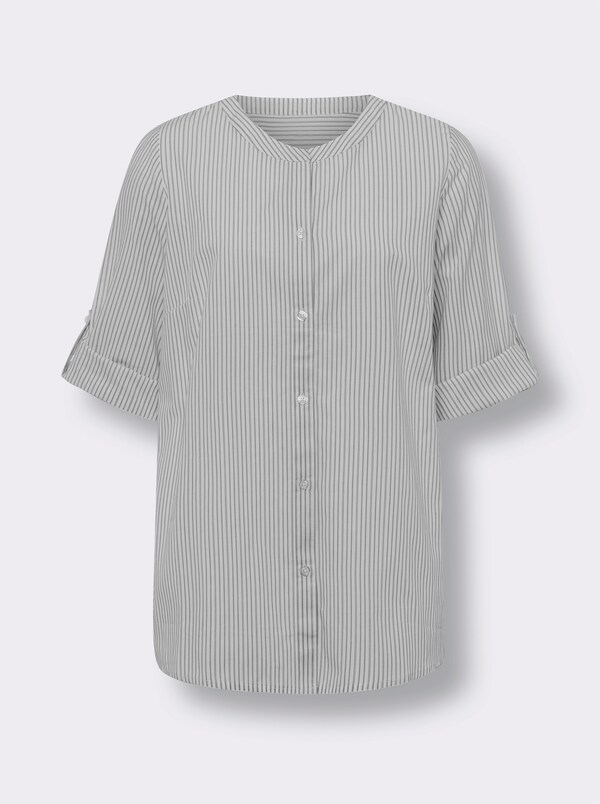 Patrizia Dini By Heine Gestreepte Blouse In Lang Model Donkerblauw/wit Gestreept