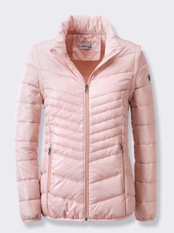 Patrizia Dini By Heine Gewatteerde Jas Met Afritsbare Mouwen Poudre