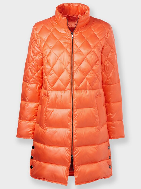 Patrizia Dini By Heine Gewatteerde Mantel In Glanslook Oranje