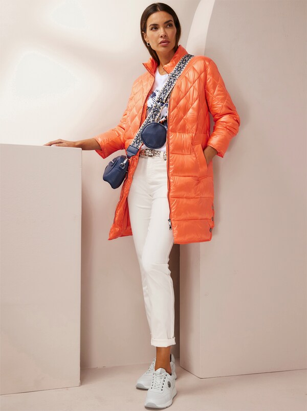 patrizia dini by heine Gewatteerde mantel in glanslook oranje