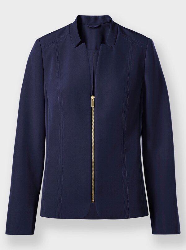 Patrizia Dini By Heine Jackblazer Van Strijkvrij Materiaal Marine