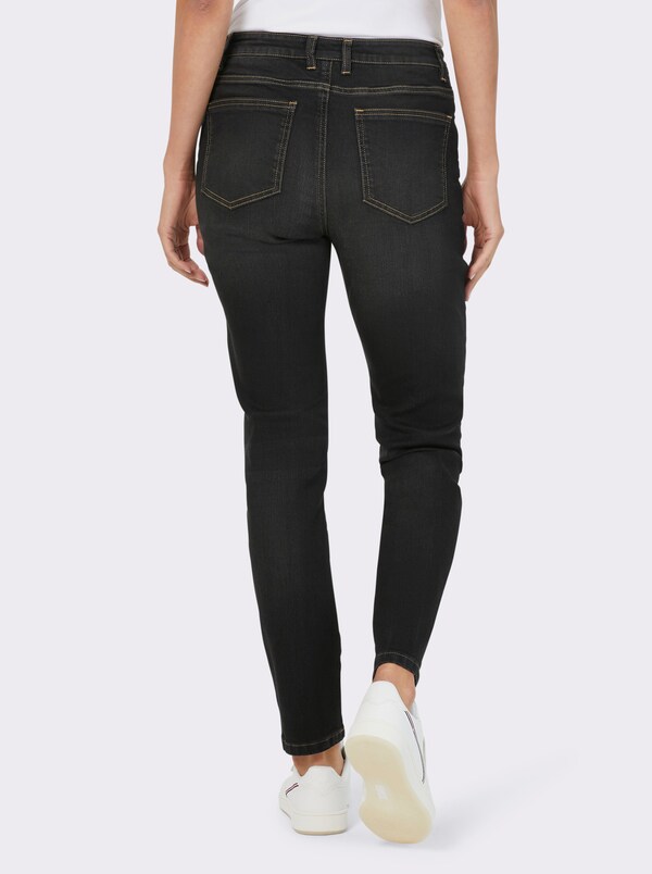 Patrizia Dini By Heine Jeans Met Deelnaden Black Denim