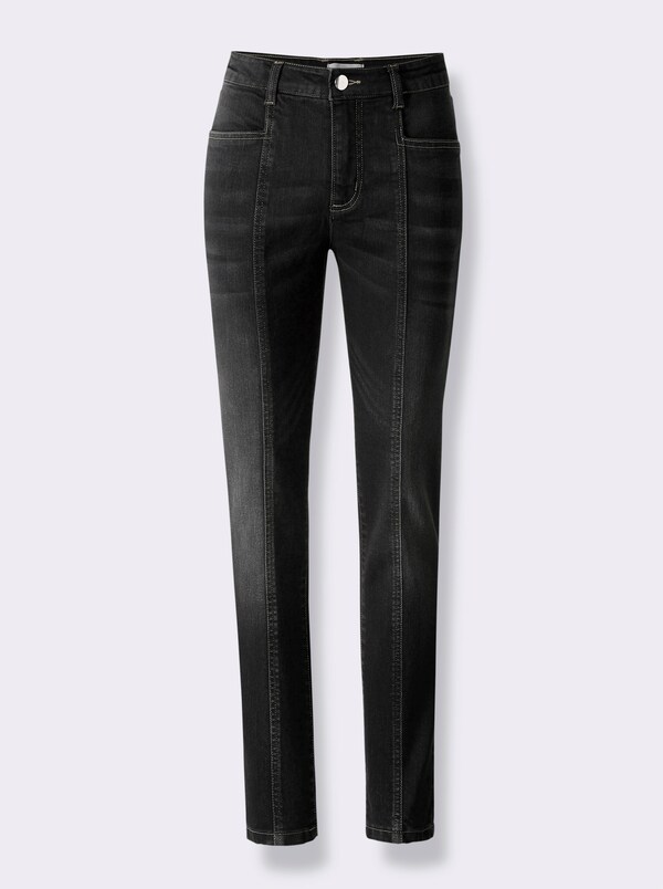 Patrizia Dini By Heine Jeans Met Deelnaden Black Denim