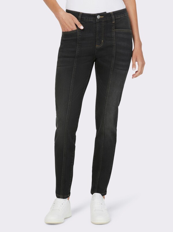 patrizia dini by heine Jeans met deelnaden black denim