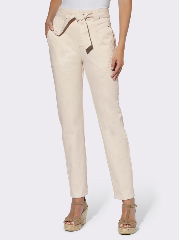 patrizia dini by heine Jeans met hoge taille champagne