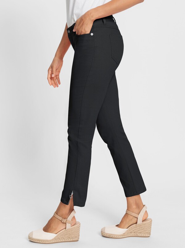 Patrizia Dini By Heine Jeans Met Ritssluiting Op De Pijp Zwart