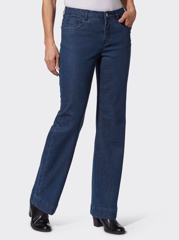Patrizia Dini By Heine Jeans Met Wijde Pijpen Blue Stone