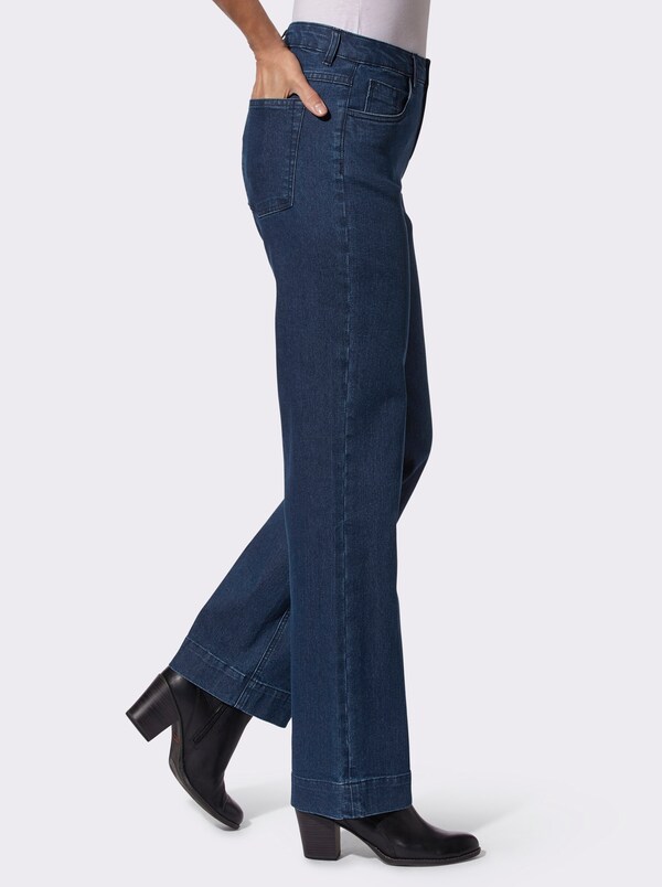 Patrizia Dini By Heine Jeans Met Wijde Pijpen Blue Stone