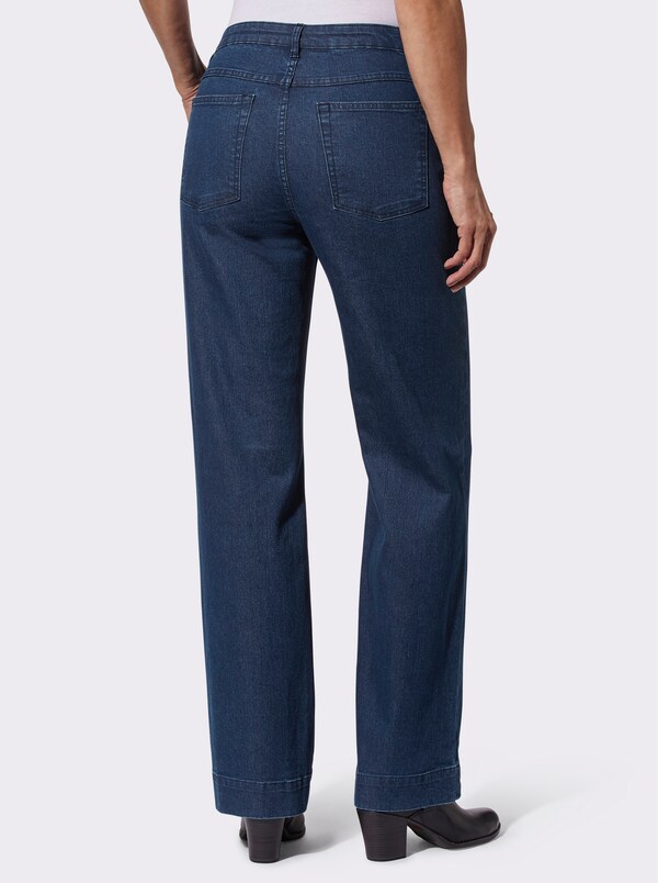 Patrizia Dini By Heine Jeans Met Wijde Pijpen Blue Stone