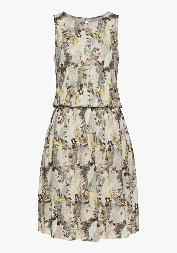 Patrizia Dini By Heine Jersey Jurk Crème/limoen Bedrukt