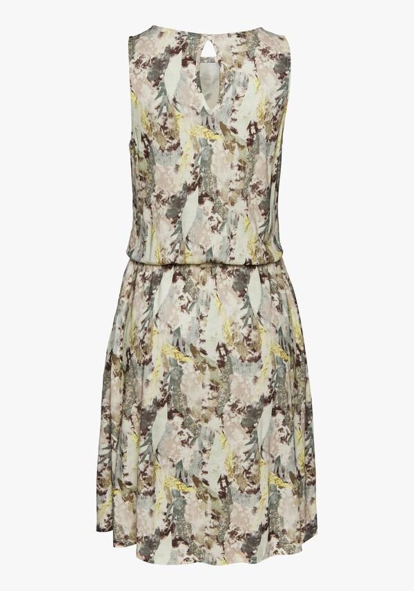 Patrizia Dini By Heine Jersey Jurk Crème/limoen Bedrukt