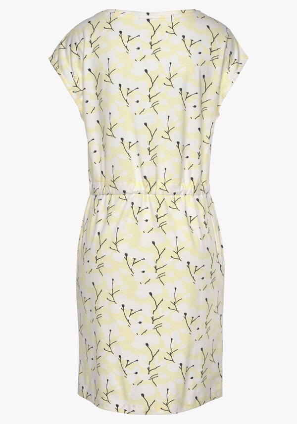 Patrizia Dini By Heine Jersey Jurk Geel/crème Bedrukt