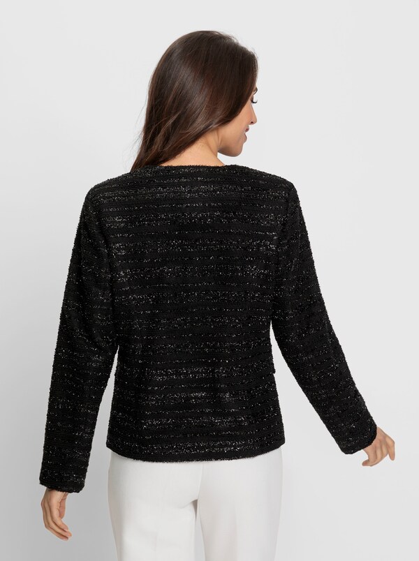 Patrizia Dini By Heine Jerseyblazer Mit Glitzerndem Effektgarn Zwart
