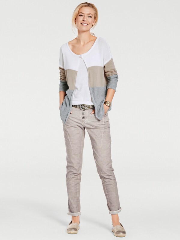 Patrizia Dini By Heine Jerseybroek In Licht Toelopend Model Zand