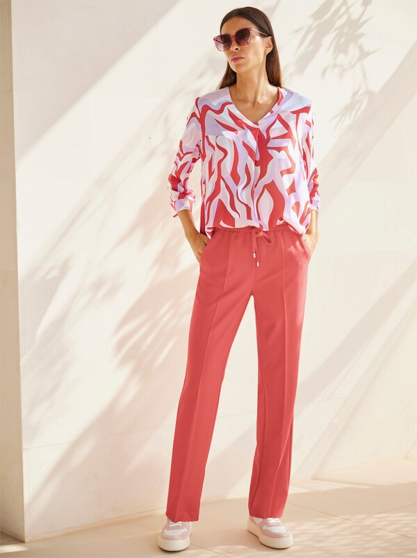 Patrizia Dini By Heine Jerseybroek Met Gestileerde Achterzakken Grapefruit