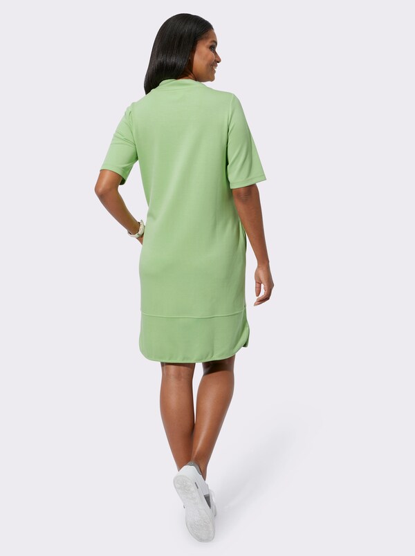 Patrizia Dini By Heine Jerseyjurk Met Wijde Opstaande Kraag Resedagroen