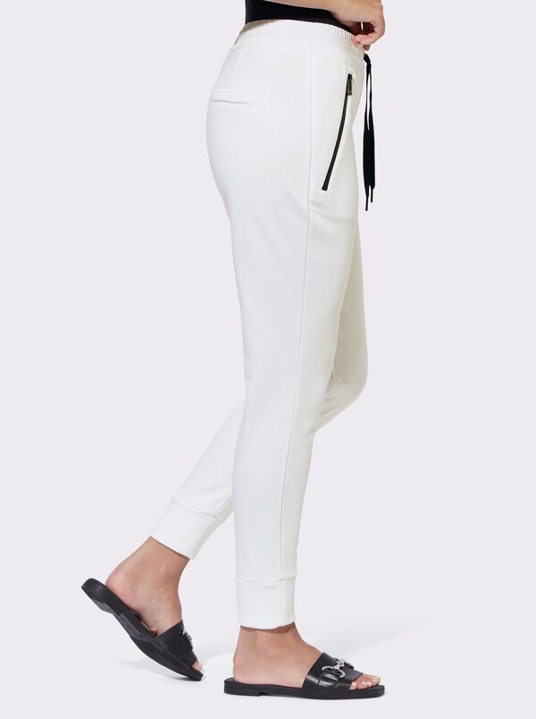 Patrizia Dini By Heine Jogpants Met Zakken Met Zippers Wit