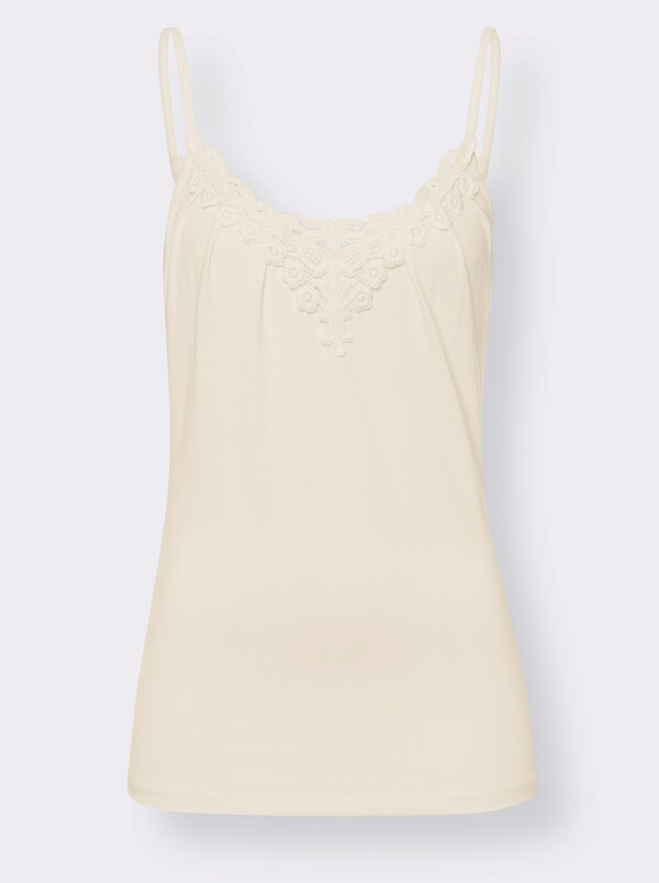 Patrizia Dini By Heine Kanten Top Met Verstelbare Bandjes Champagne