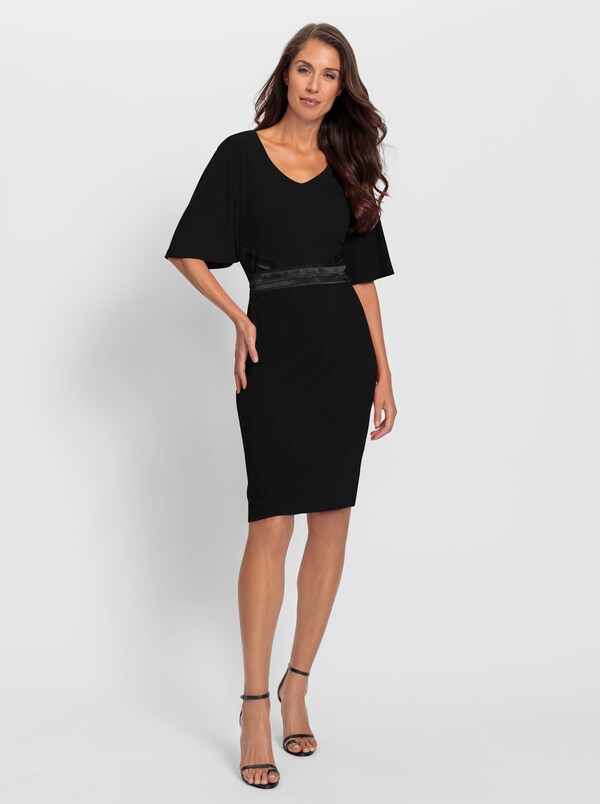 Patrizia Dini By Heine Kokerjurk Met Satijnafwerking Op Taillehoogte Zwart