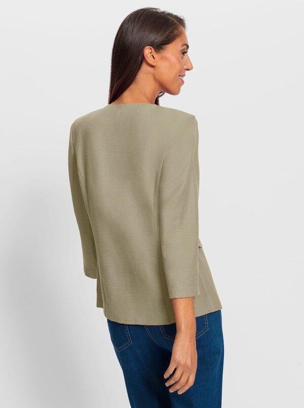 Patrizia Dini By Heine Korte Blazer Met Sierkleppen Leem