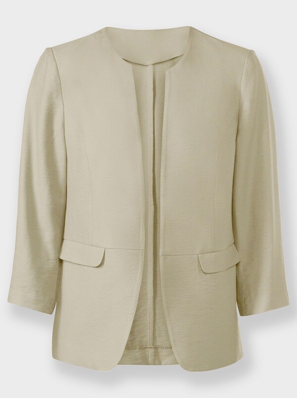 Patrizia Dini By Heine Korte Blazer Met Sierkleppen Leem