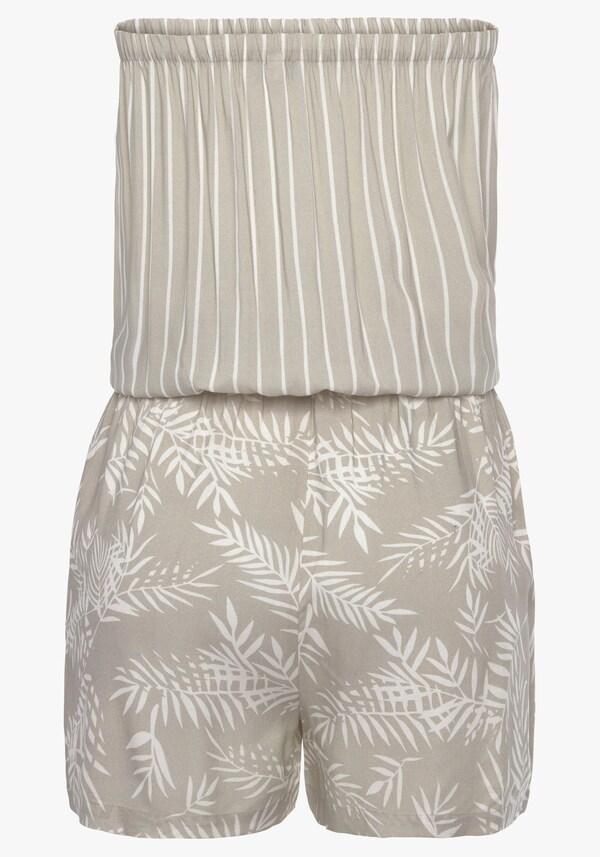 Patrizia Dini By Heine Korte Overall Rietgroen/crème Bedrukt