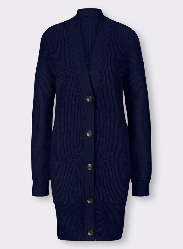 Patrizia Dini By Heine Lang Vest Met 2 Zakken Marine