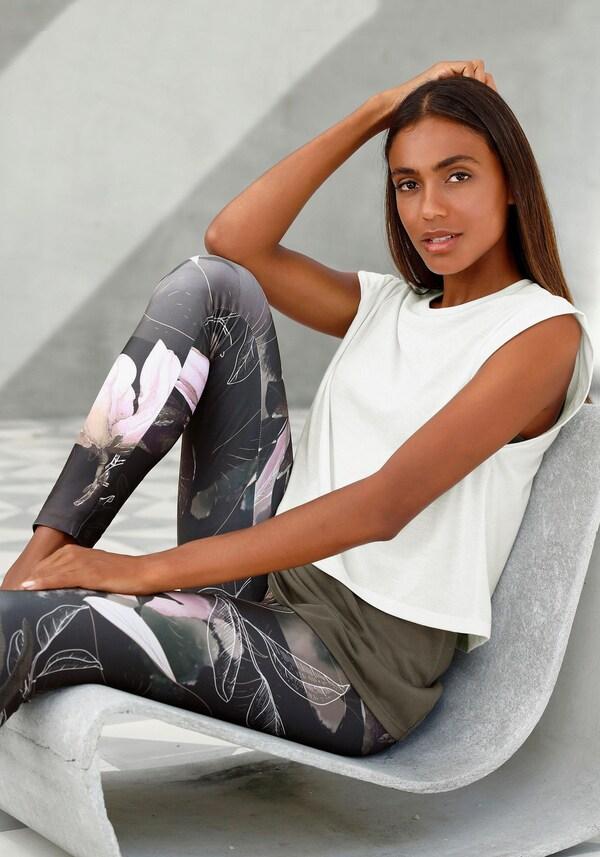 patrizia dini by heine Legging gedessineerd/kaki/lichtroze