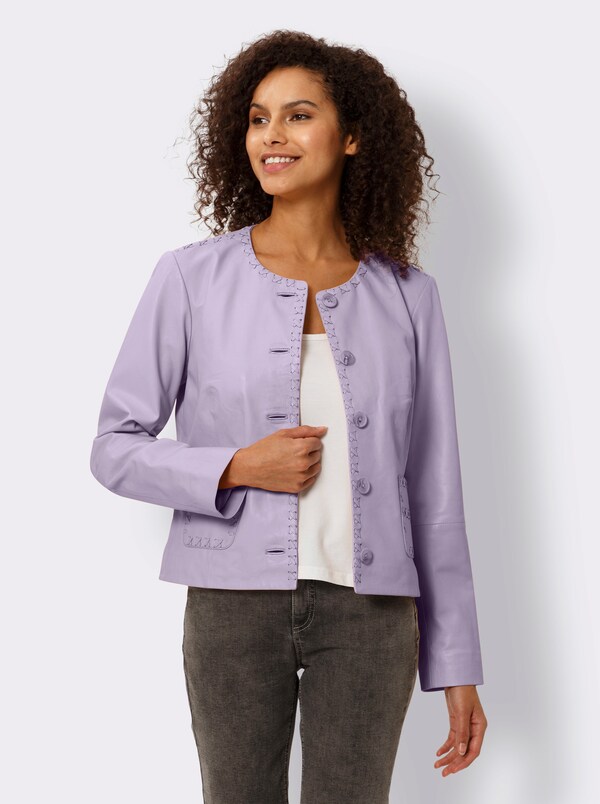 Patrizia Dini By Heine Leren Jack In Bikerlook Lila