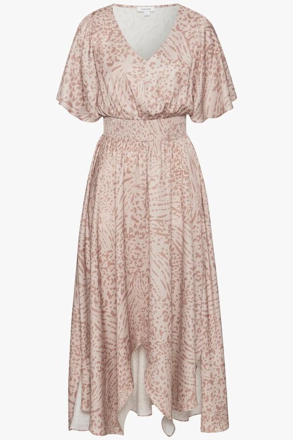 Patrizia Dini By Heine Maxi-jurk Zand/beige Bedrukt