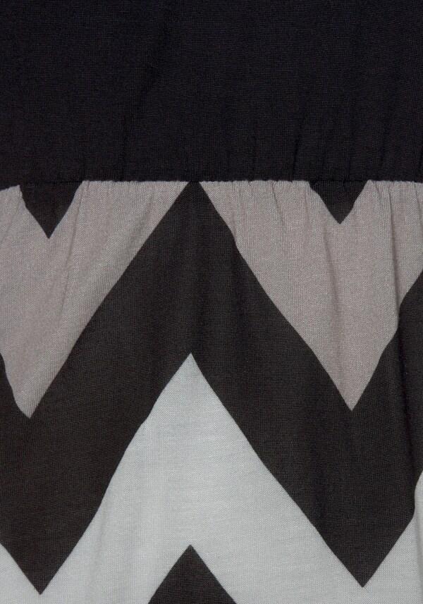 Patrizia Dini By Heine Maxi-jurk Zwart/roze/crème/taupe