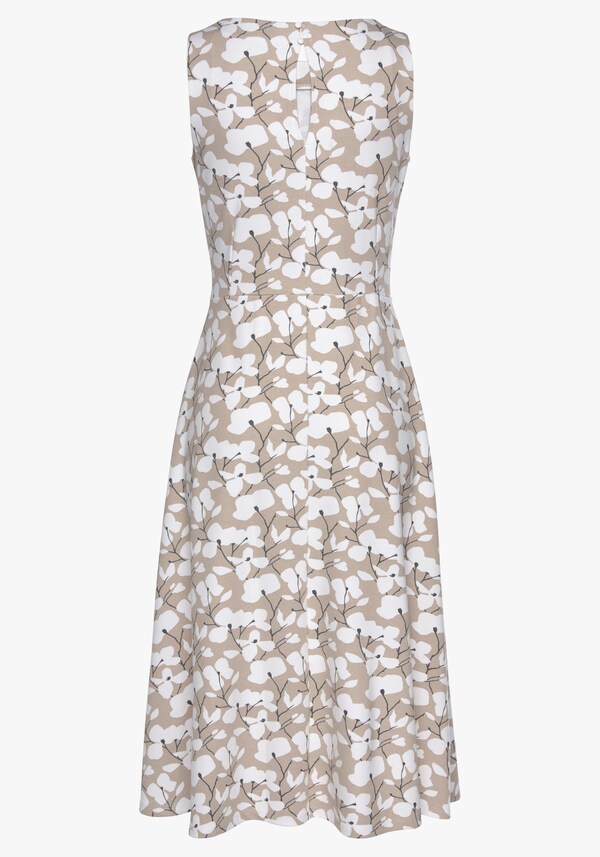 Patrizia Dini By Heine Midi-jurk Beige/crème Bedrukt