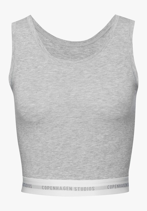 Patrizia Dini By Heine Mouwloze Top Grijs Gemêleerd