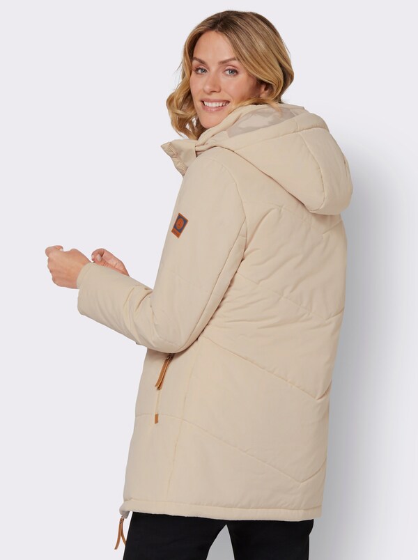 Patrizia Dini By Heine Outdoorjack Met Afneembare Capuchon En Jerseyboordjes Zand