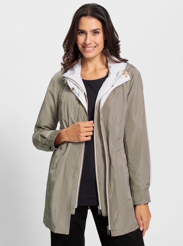 Patrizia Dini By Heine Outdoorjack Met Vaste Giletinzet Leem/ecru