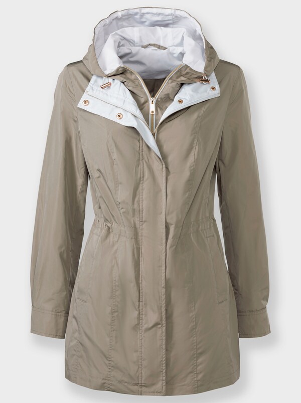 Patrizia Dini By Heine Outdoorjack Met Vaste Giletinzet Leem/ecru