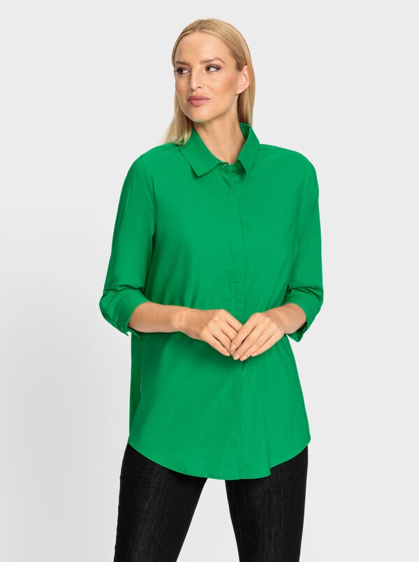 Patrizia Dini By Heine Overhemdblouse In A-lijn Grasgroen