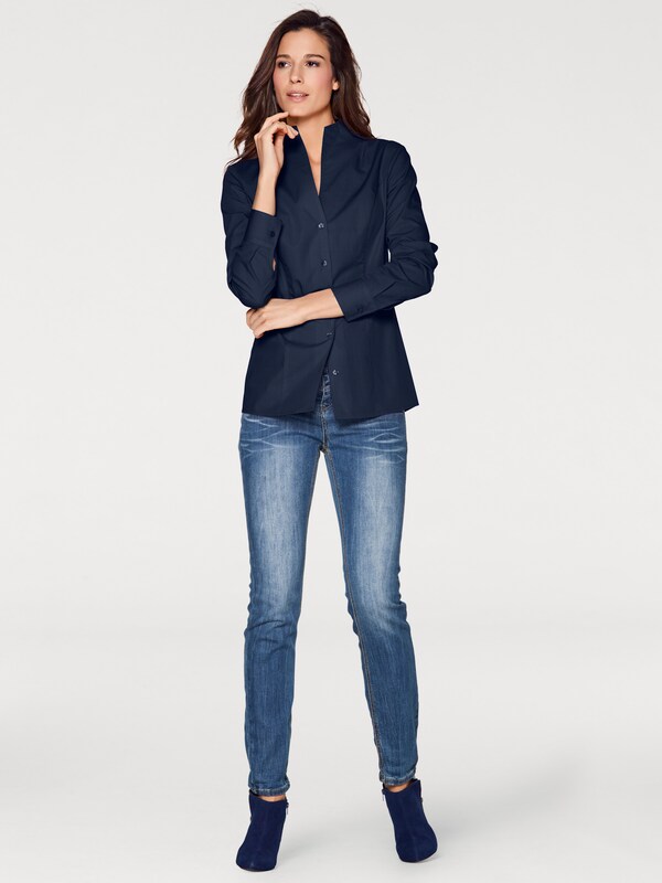 patrizia dini by heine Overhemdblouse met opstaande kraag marine