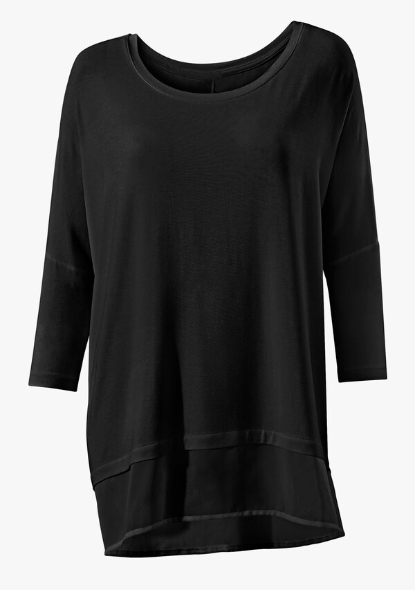 Patrizia Dini By Heine Oversized Shirt Met Chiffonzoom Zwart