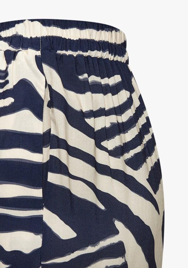 Patrizia Dini By Heine Palazzo-broek Crème/grijsblauw Bedrukt