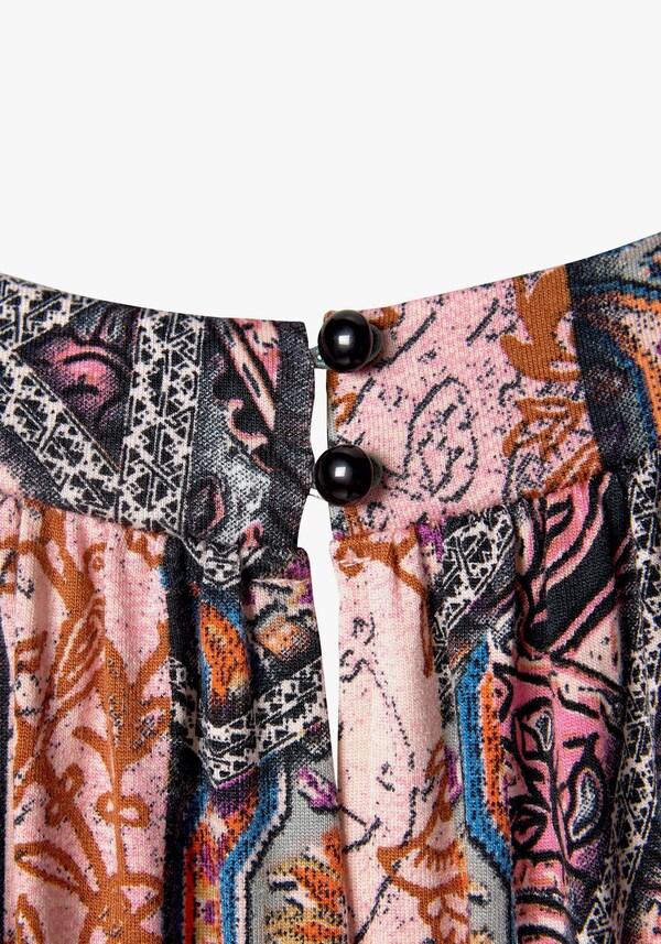 Patrizia Dini By Heine Bedrukte Jurk Roze Bedrukt