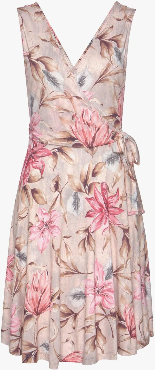 Patrizia Dini By Heine Bedrukte Jurk Roze Bedrukt