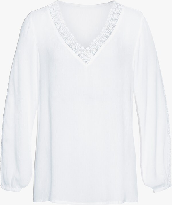 Patrizia Dini By Heine Blouse Met Plooien Wit