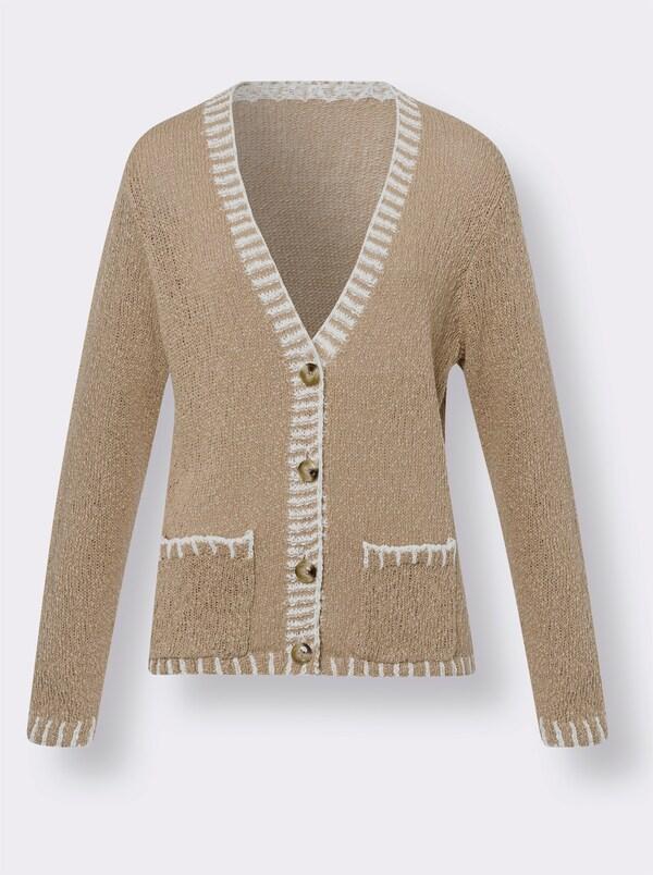 Patrizia Dini By Heine Cardigan Beige/ecru