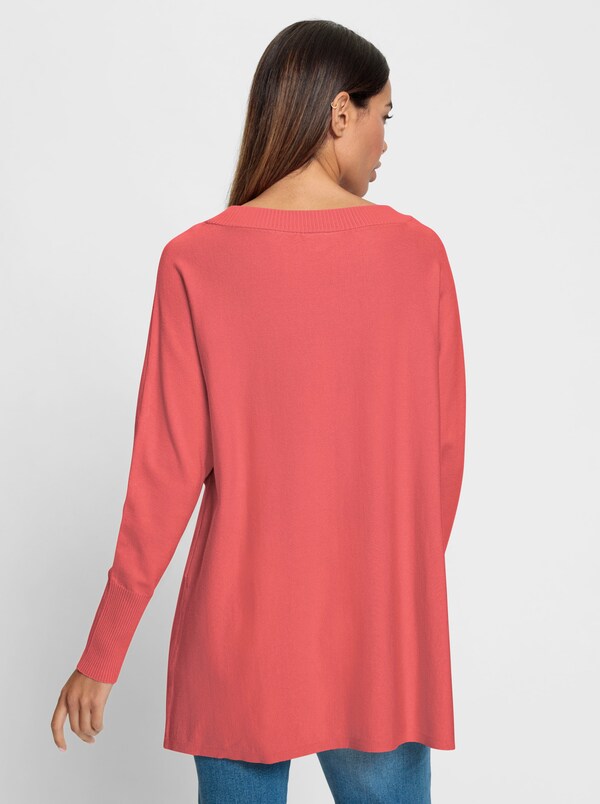 Patrizia Dini By Heine Fijn Gebreide Trui Koraal